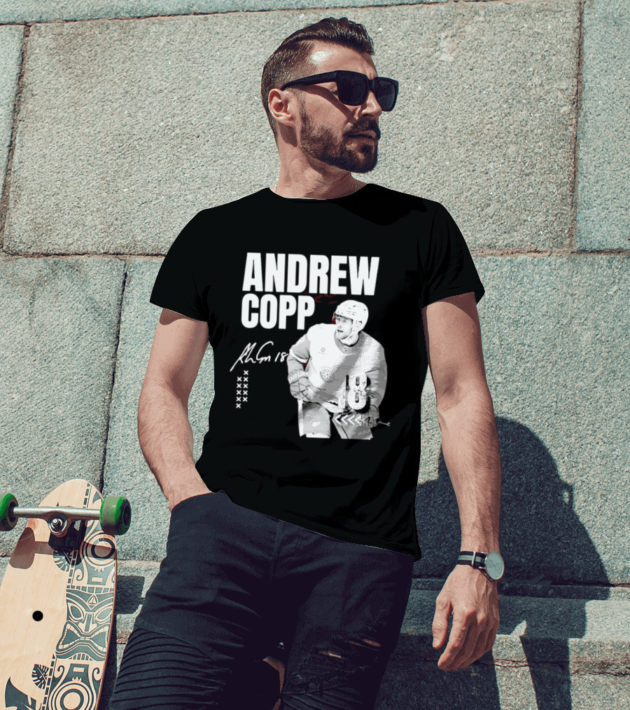 Andrew Copp Detroit Red Wings 18 NHL Hockey Player Signature Jersey T-Shirt