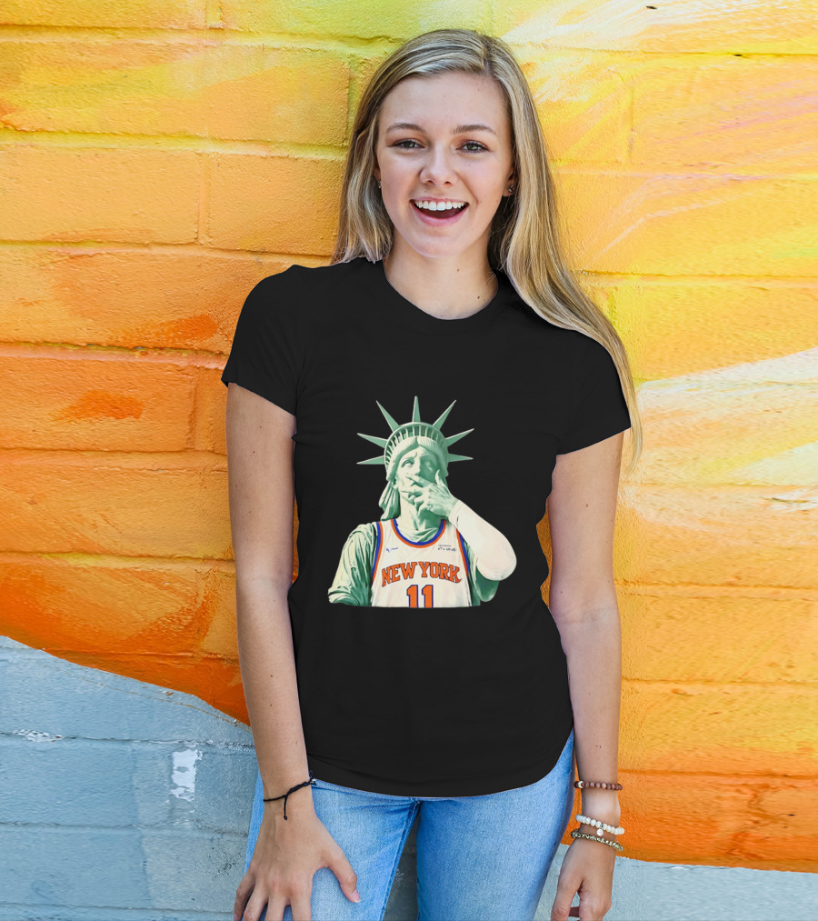 New York Knicks Statue Of Liberty Number 11 Jalen Brunson 2026 T-Shirt