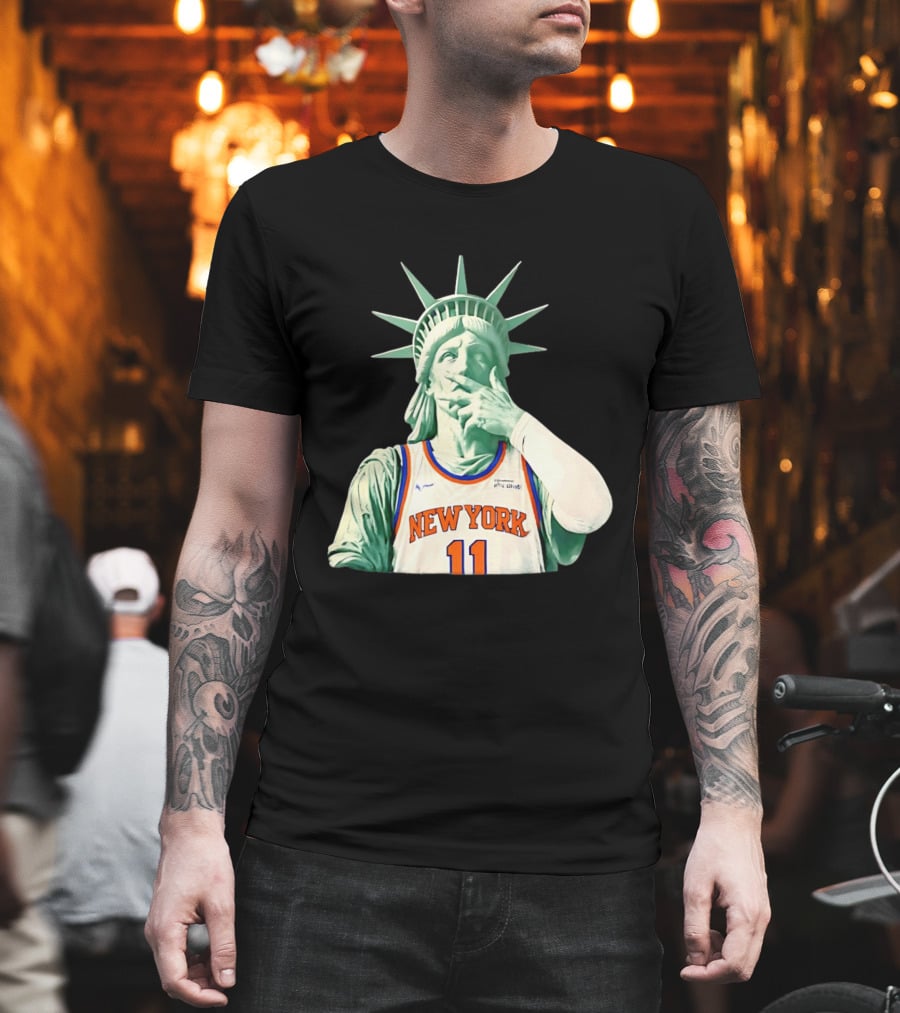 New York Knicks Statue Of Liberty Number 11 Jalen Brunson 2026 T-Shirt