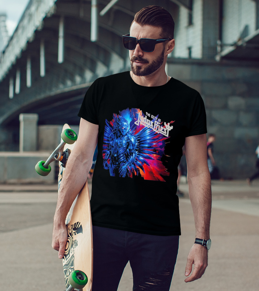 Judas Priest The Best Of 2026 New Album Robotic Blue Warrior T-Shirt