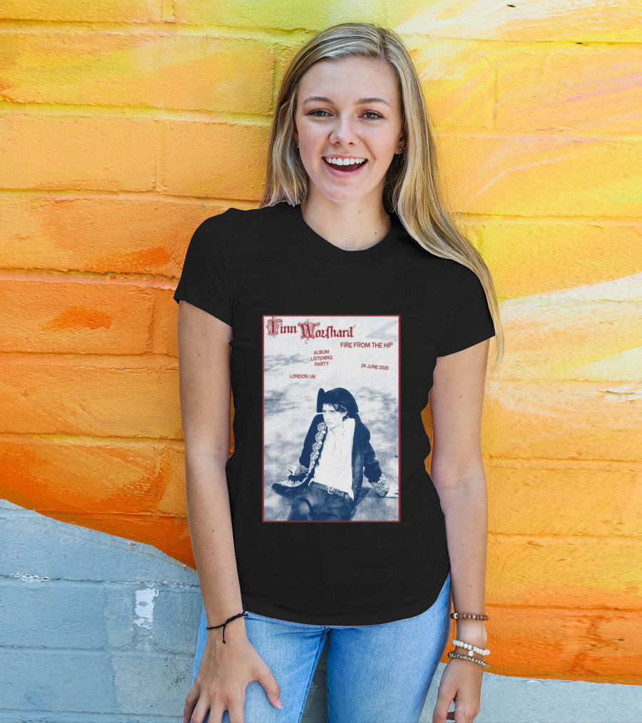 Finn Wolfhard Fire From The Hip Album Listening Party London UK June 24 2026 T-Shirt