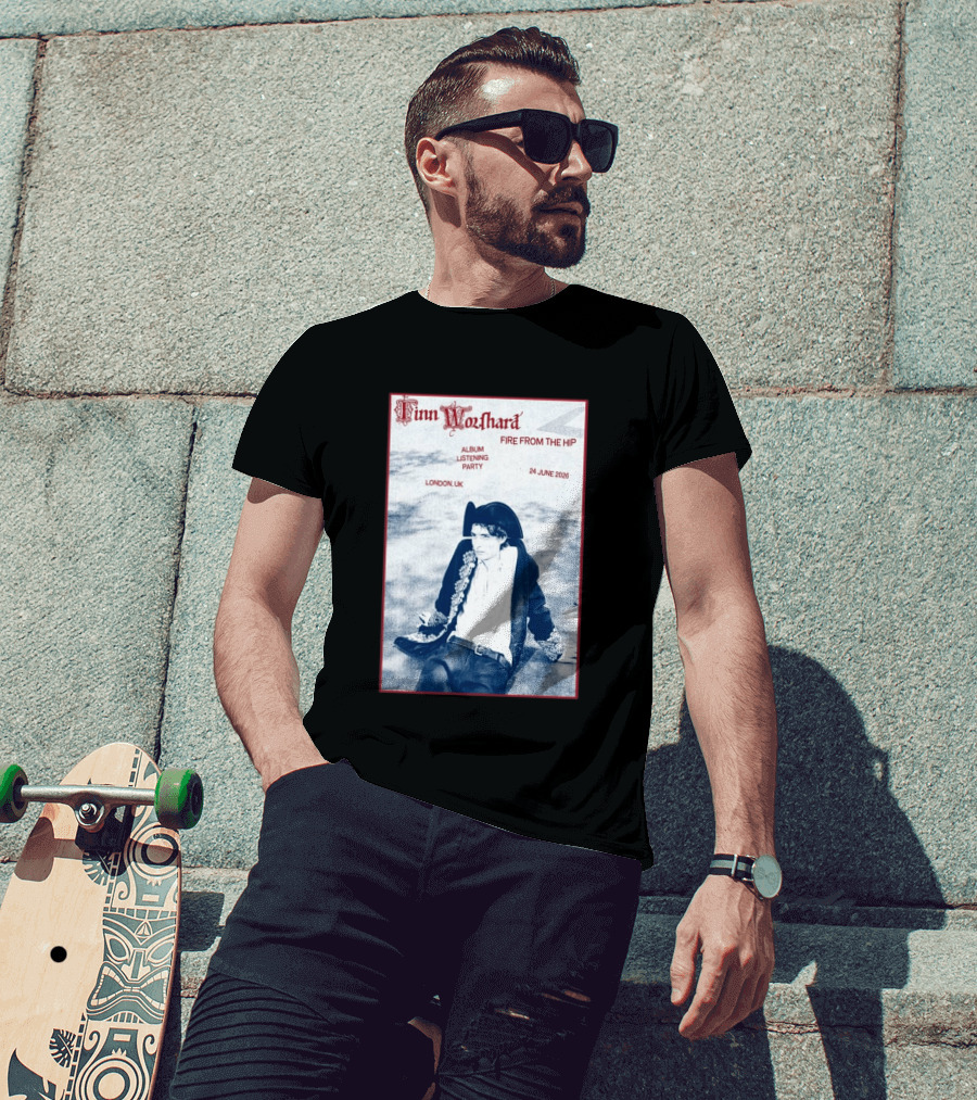 Finn Wolfhard Fire From The Hip Album Listening Party London UK June 24 2026 T-Shirt