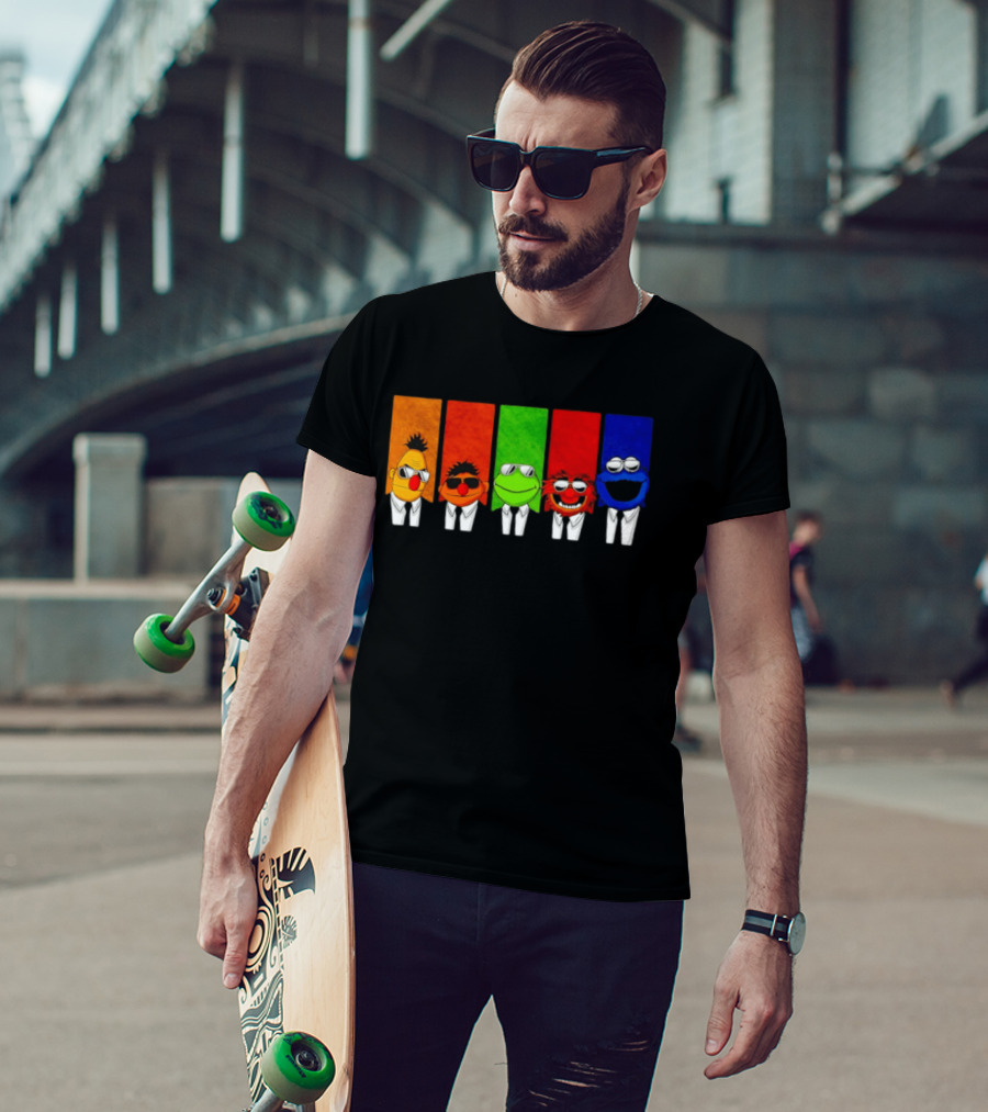 Bert Ernie Kermit Animal Cookie Monster Reservoir Dogs Mashup T-Shirt