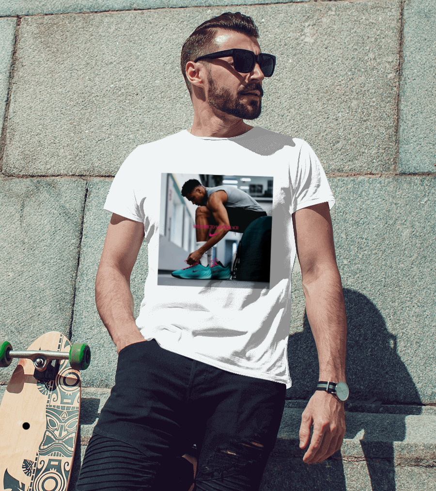 Nike Giannis Antetokounmpo Welcome To South Beach Milwaukee Bucks T-Shirt