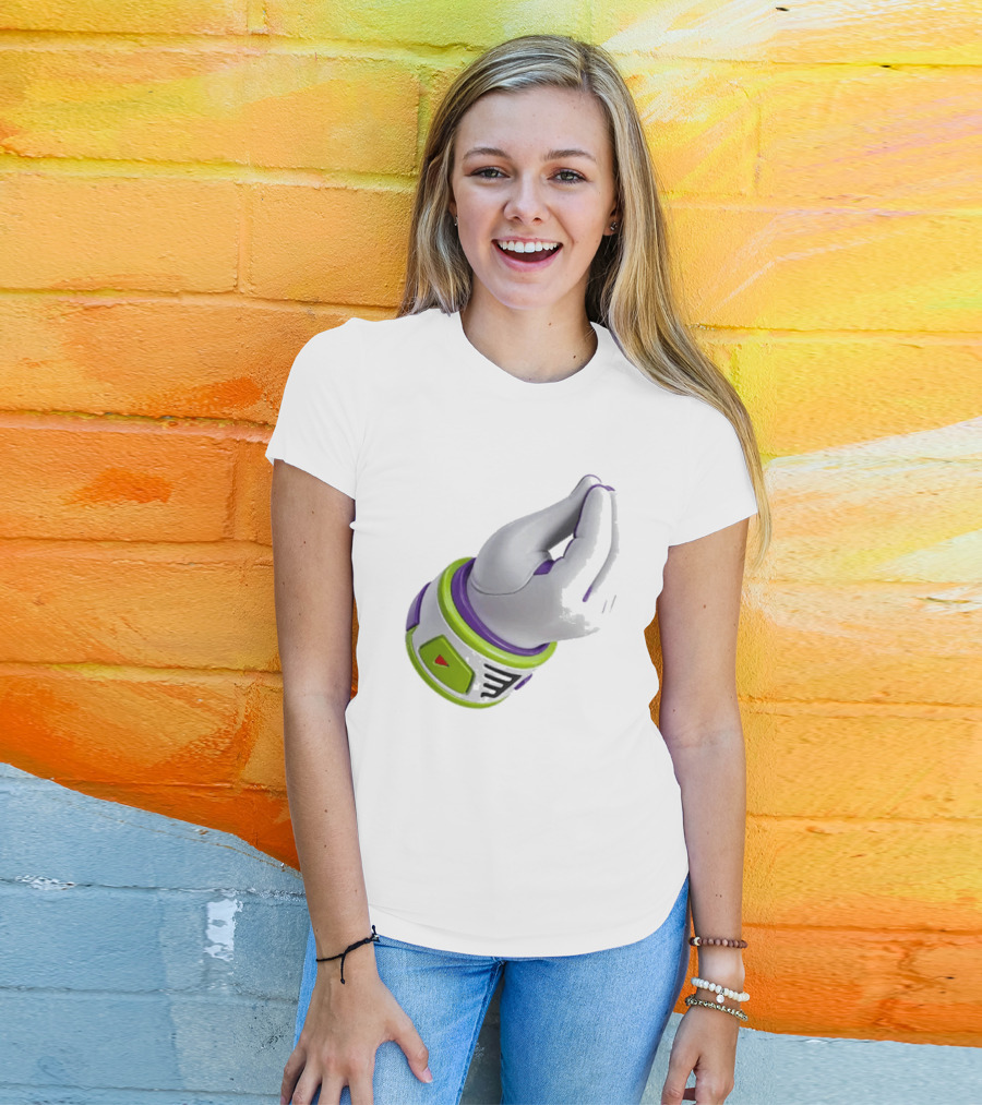 Buzz's Italian Hand Gesture Spacesuit Sleeve T-Shirt