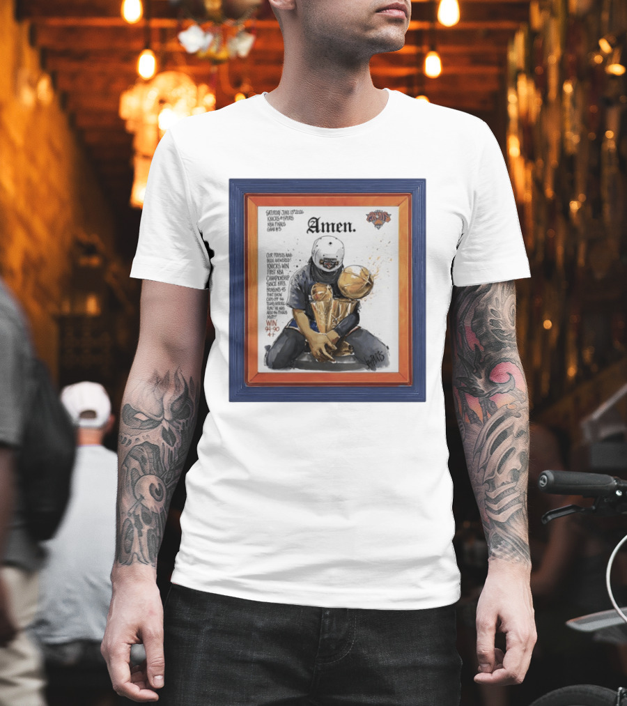 Saturday June 15 2026 Knicks Spurs NBA Finals Game 6 Amen Knicks Win First NBA Championship Since 1973 Win 4 90 47 T-Shirt