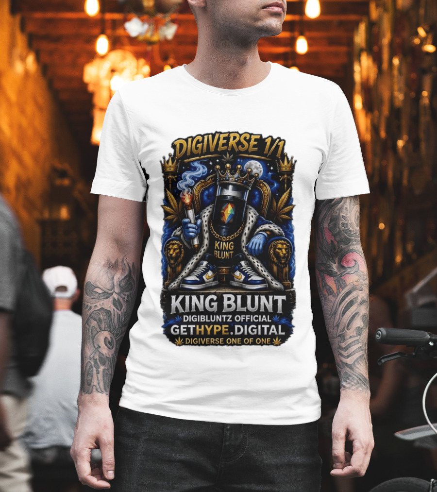 Digiverse 1 1 King Blunt GetHype Digibluntz Official Digital One Of One T-Shirt
