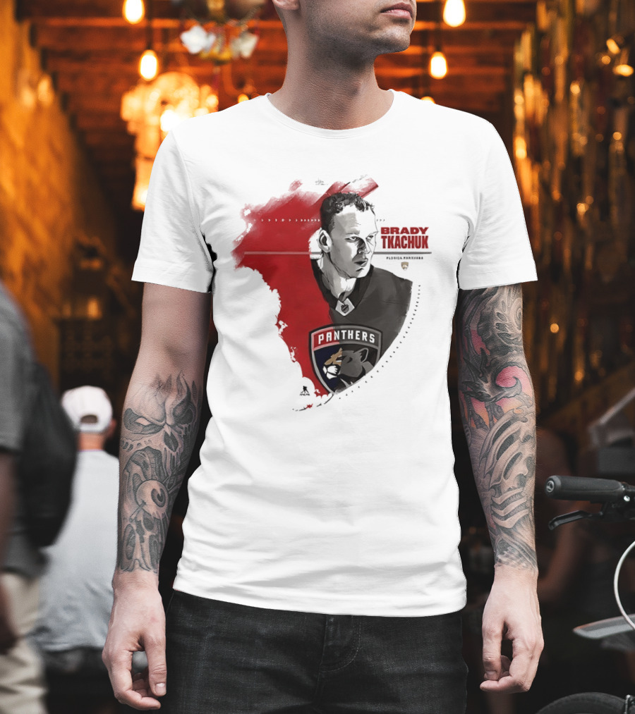 Florida Panthers Brady Tkachuk Portrait State Of Florida T-Shirt