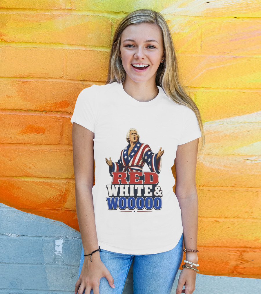 Ric Flair Red White And Woooo USA Wrestling Legend 4th Of July Celebration T-Shirt