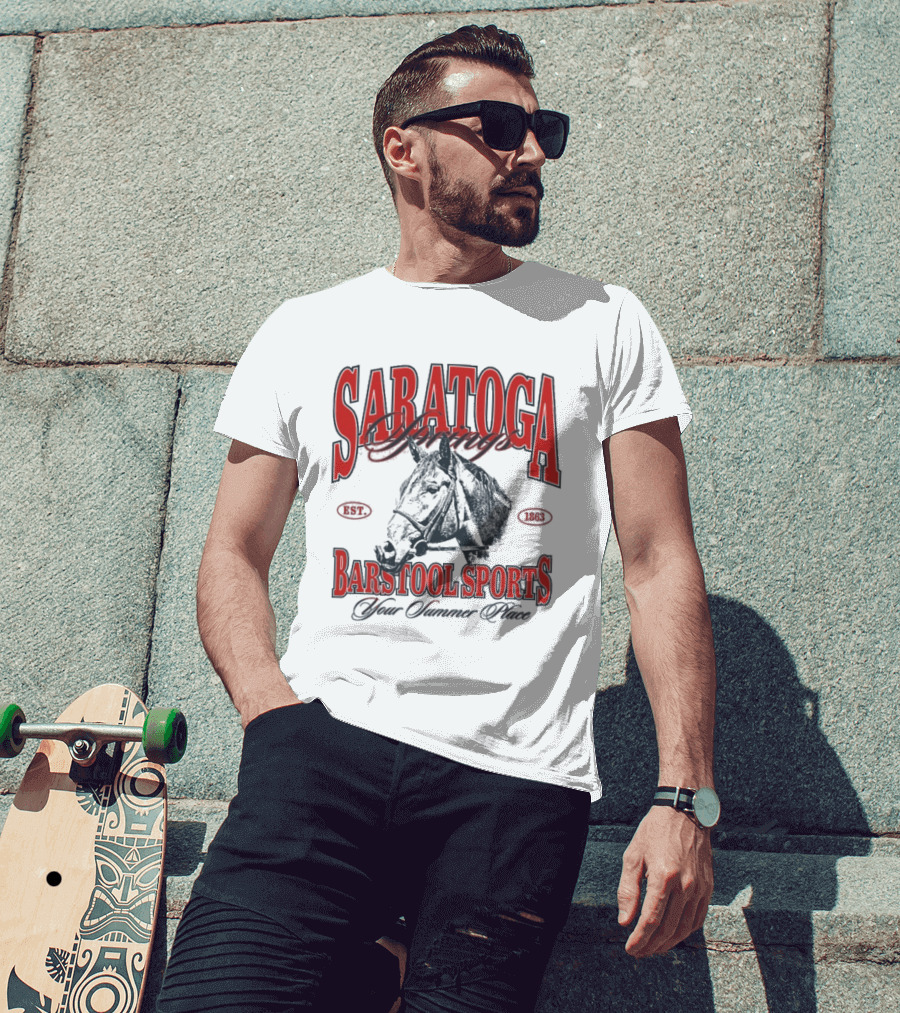 Saratoga Springs Barstool Sports Horse Racing 2026 Your Summer Place T-Shirt