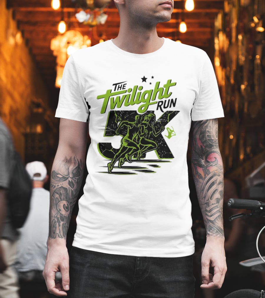 The Twilight Run 5K Runners And Stars Night Race Event T-Shirt