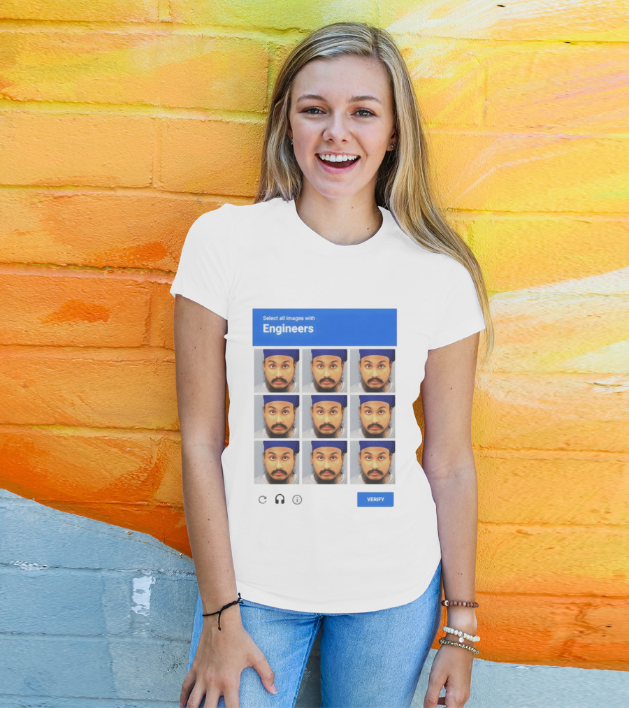 Vickrum Digwa Captcha Select All Images With Engineers Verify T-Shirt