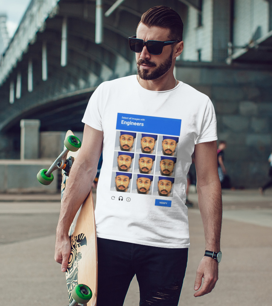 Vickrum Digwa Captcha Select All Images With Engineers Verify T-Shirt