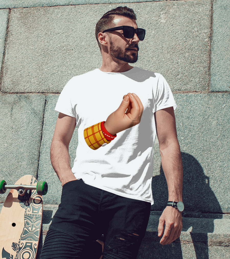 Woody's Italian Hand Gesture Pixar Character Sleeve T-Shirt