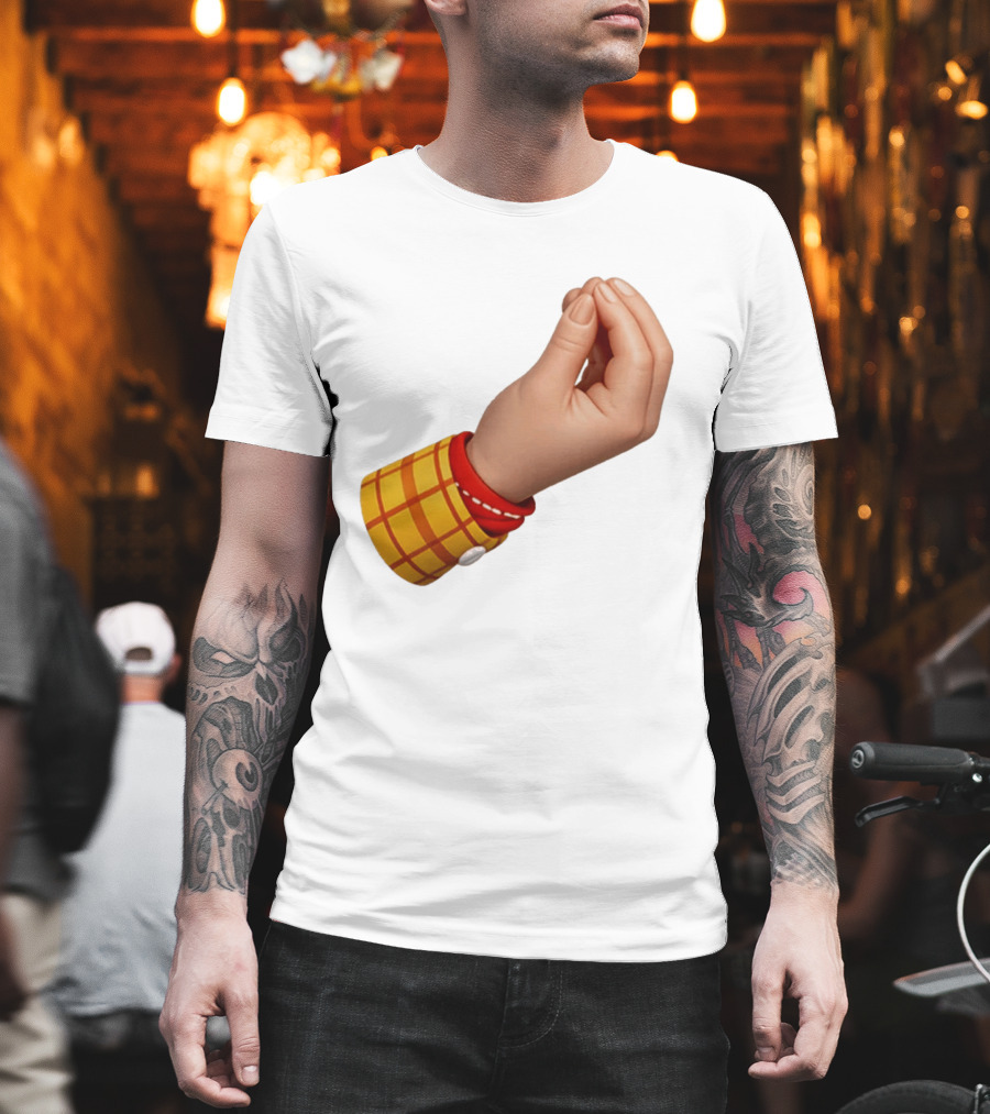 Woody's Italian Hand Gesture Pixar Character Sleeve T-Shirt