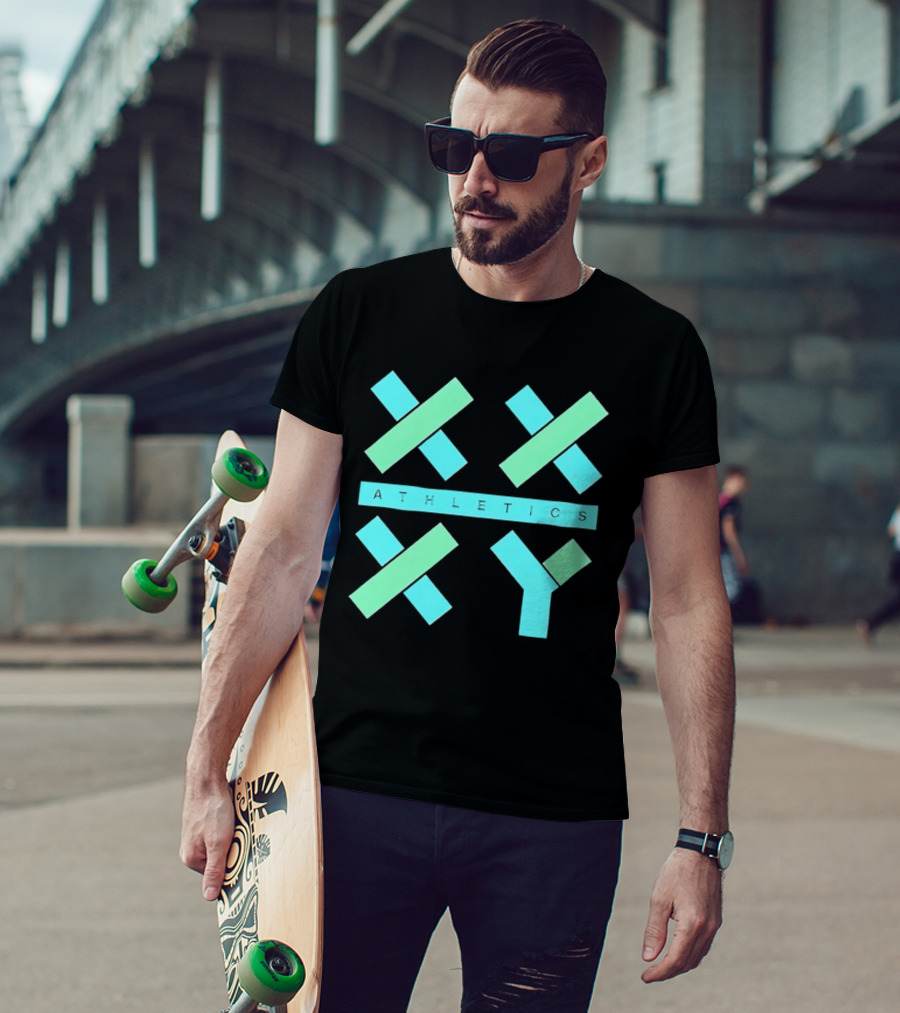 Athletics X Y Geometric Shapes Sports Abstract T-Shirt