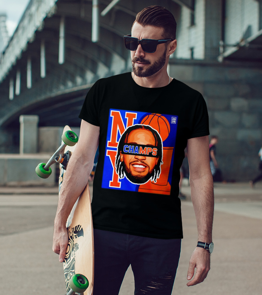 Jalen Brunson New York Knicks 2026 Champs Big Head NBA Basketball T-Shirt