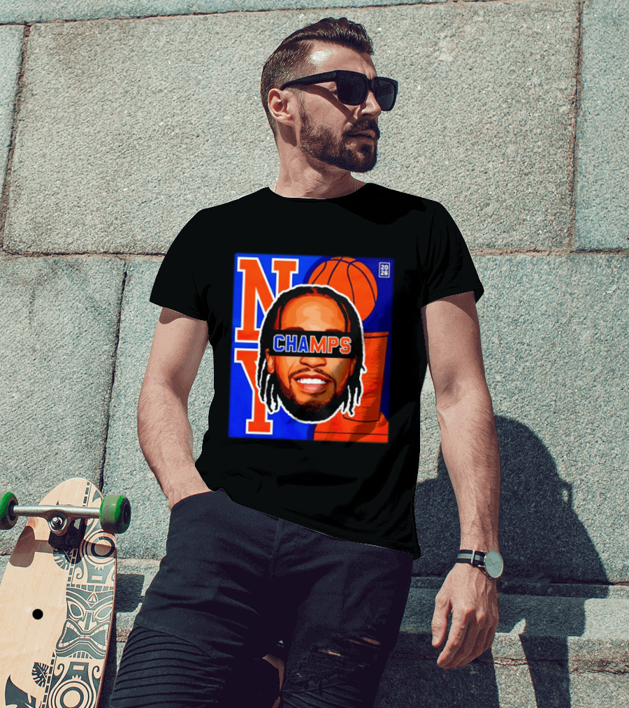 Jalen Brunson New York Knicks 2026 Champs Big Head NBA Basketball T-Shirt