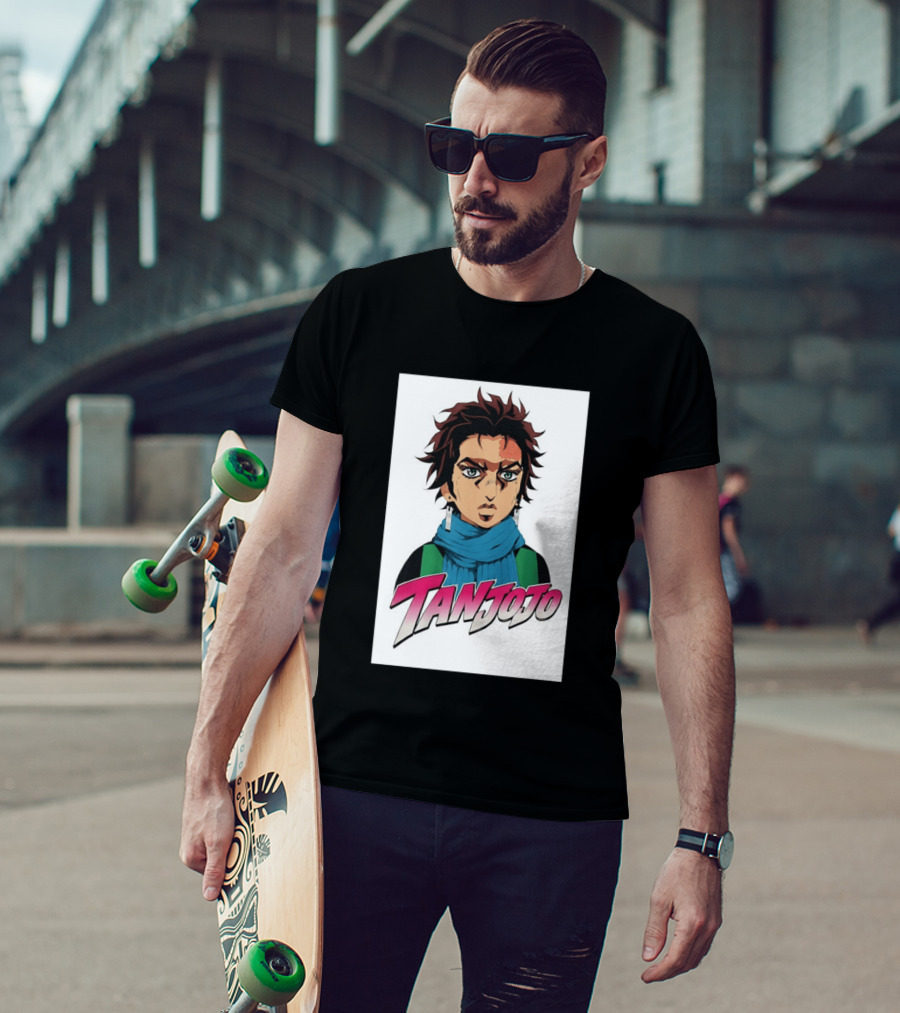 Tan JoJo Anime Manga Character Fusion T-Shirt