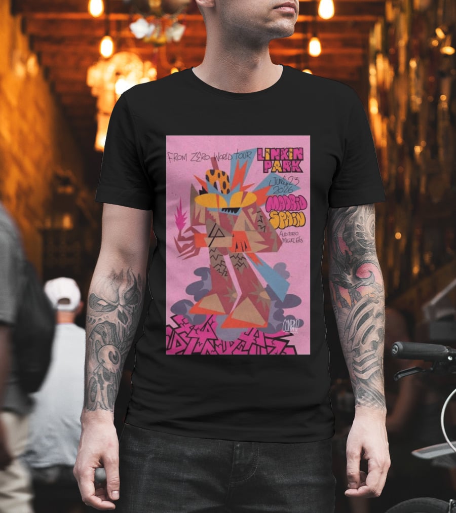 From Zero World Tour Linkin Park June 23 2026 Madrid Spain Auditorio Miguel Ríos T-Shirt