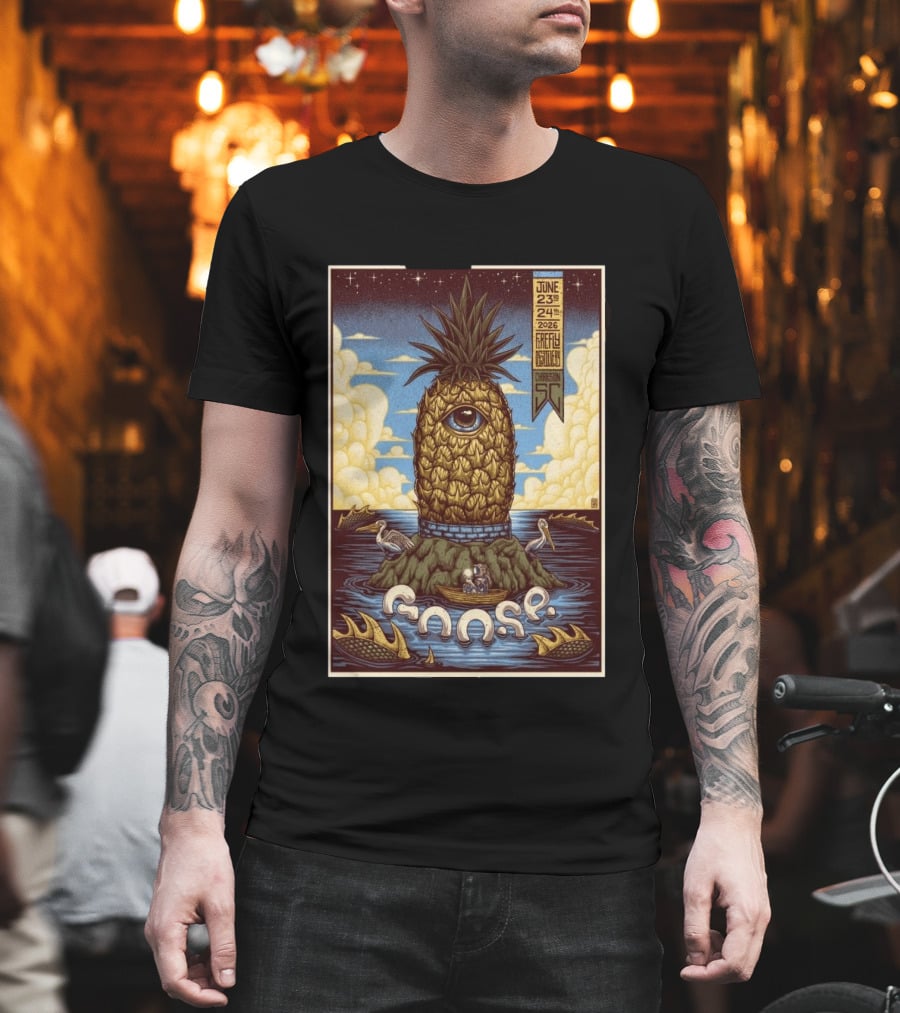 Goose June 23 24 2026 Firefly Distillery North Charleston SC Pineapple Eye Fantasy T-Shirt