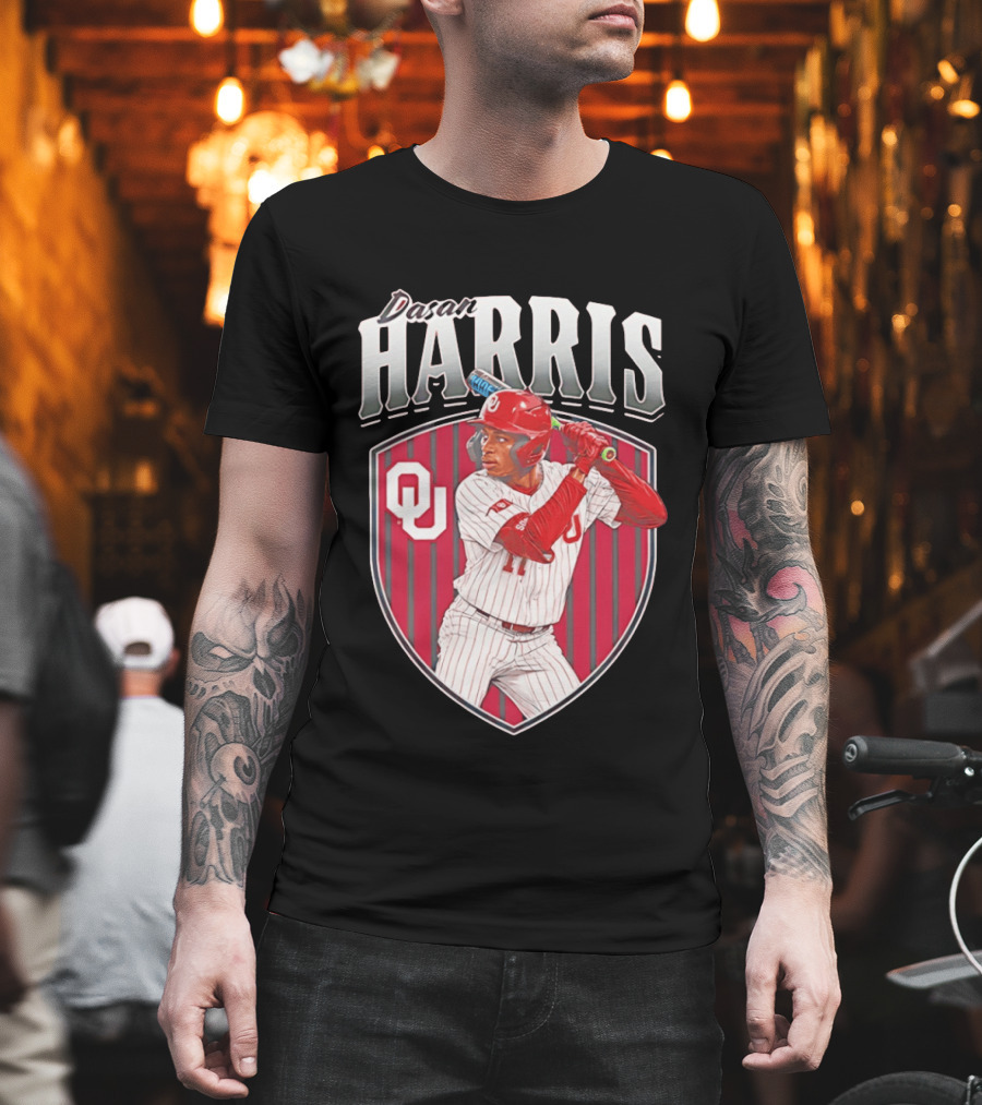 Dasan Harris Oklahoma Sooners Baseball OU T-Shirt