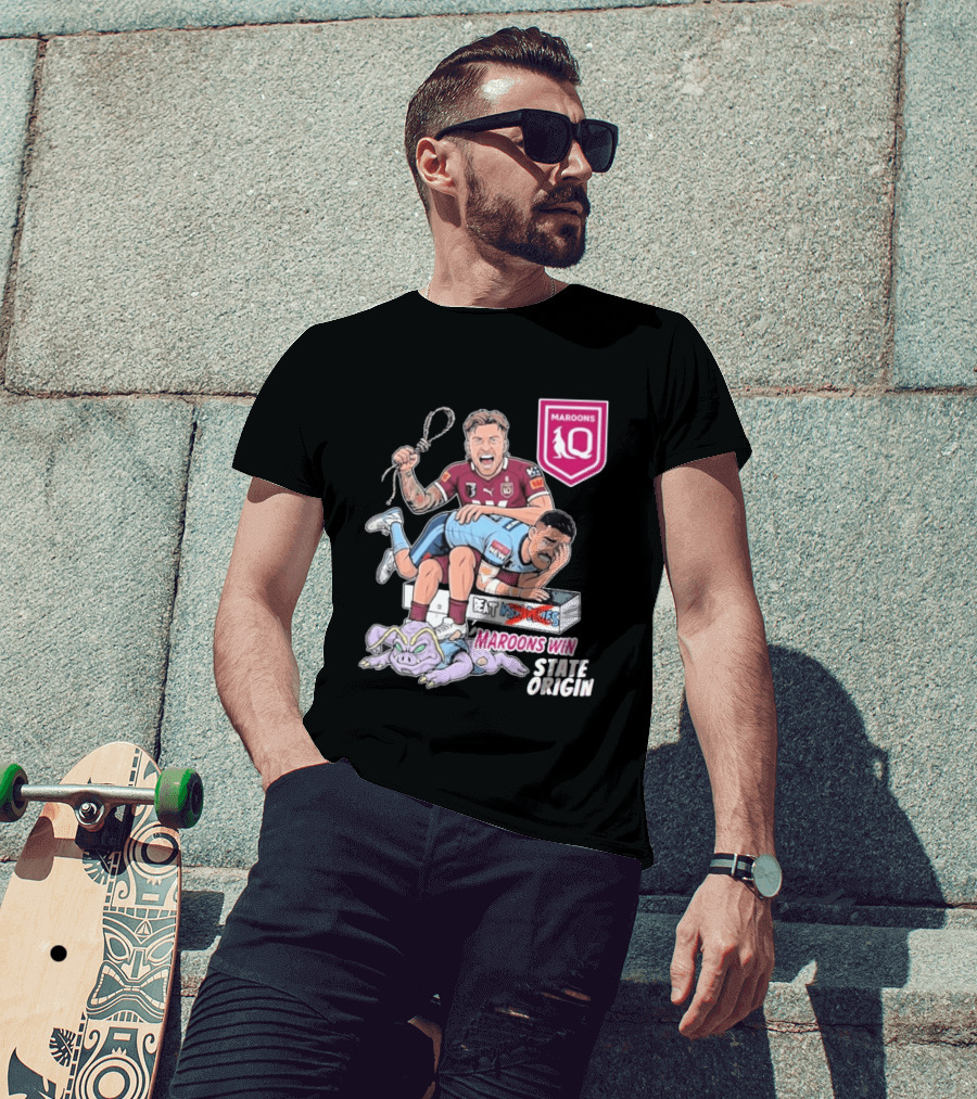 Queensland Maroons Win Over Nsw Blues State Origin Victory T-Shirt