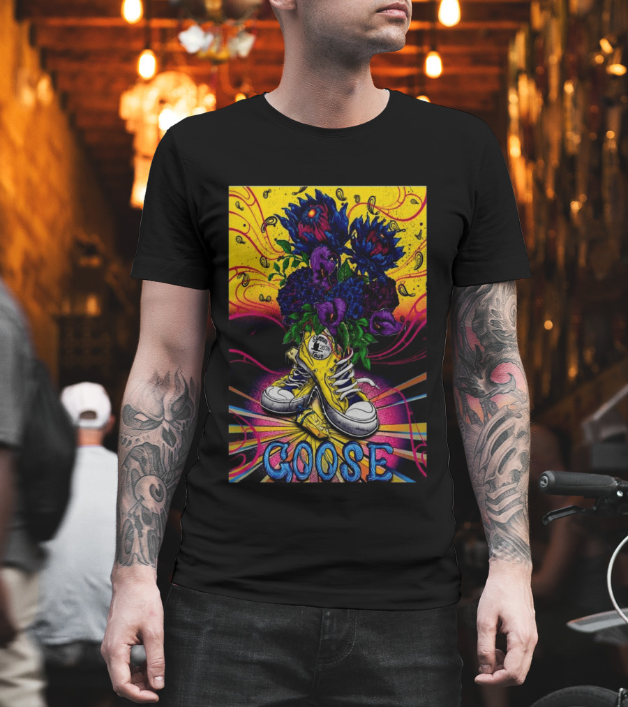 Goose Summer 2026 Tour Yellow Sneakers Floral Psychedelic T-Shirt