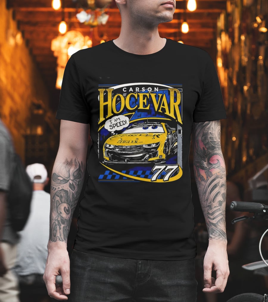 Carson Hocevar Speed Yellow Car 77 Racing T-Shirt