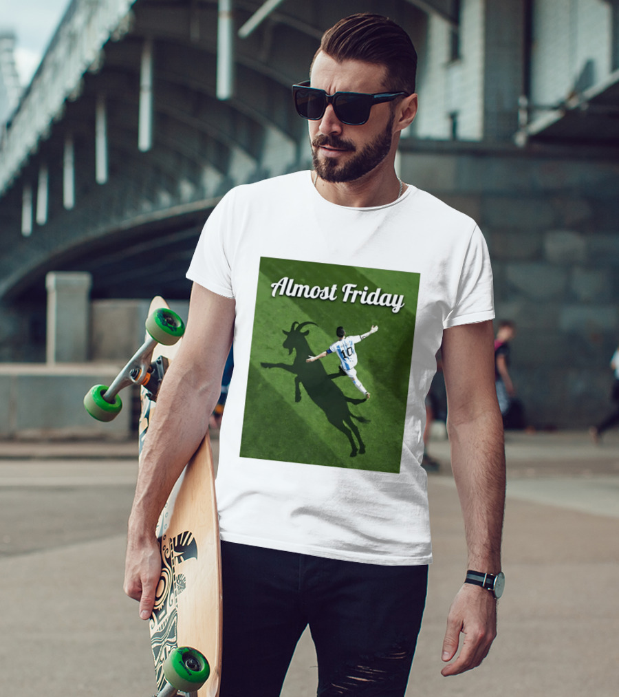 Almost Friday Lionel Messi Argentina GOAT Shadow Celebration T-Shirt