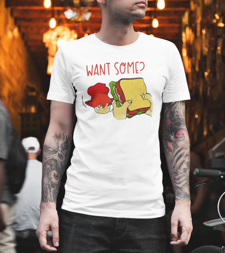 Ponyo Flinching Want Some Sandwich Scene T-Shirt