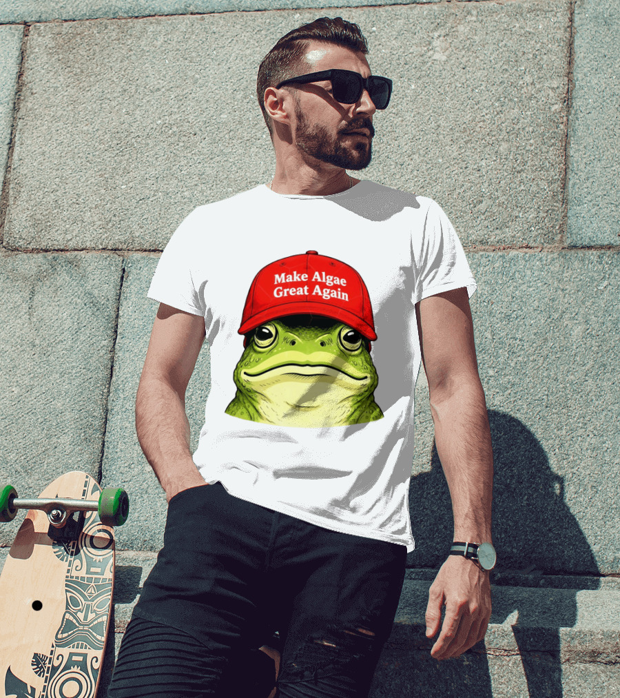 Frog Team Algae Make Algae Great Again Hat Patriotic American Flag 2026 T-Shirt