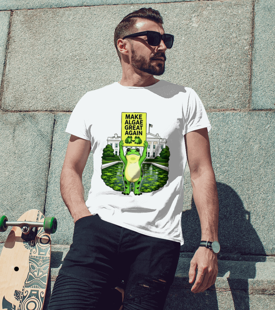 Frogs Team Algae Make Algae Great Again At White House 2026 T-Shirt