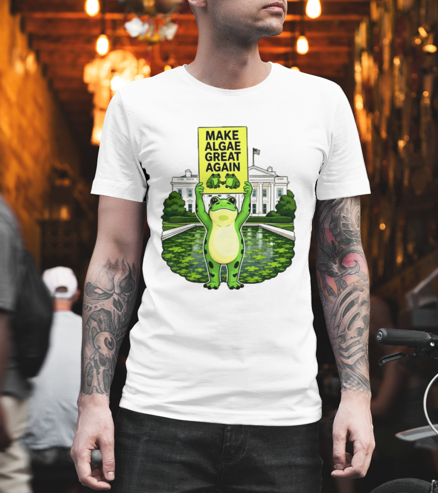 Frogs Team Algae Make Algae Great Again At White House 2026 T-Shirt