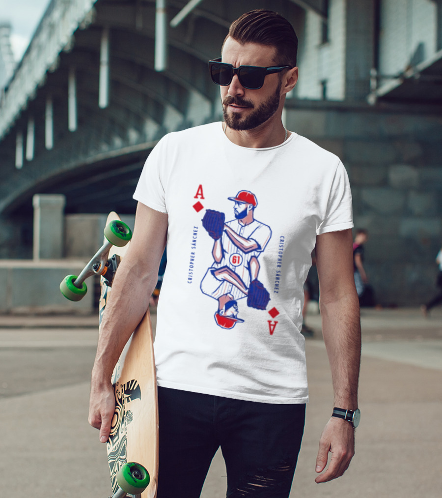 Cristopher Sánchez Philadelphia Phillies Ace Of Diamonds Playing Card T-Shirt