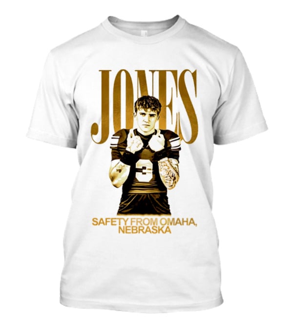 Mason Jones Nebraska Cornhuskers Safety From Omaha Football Player T-Shirt