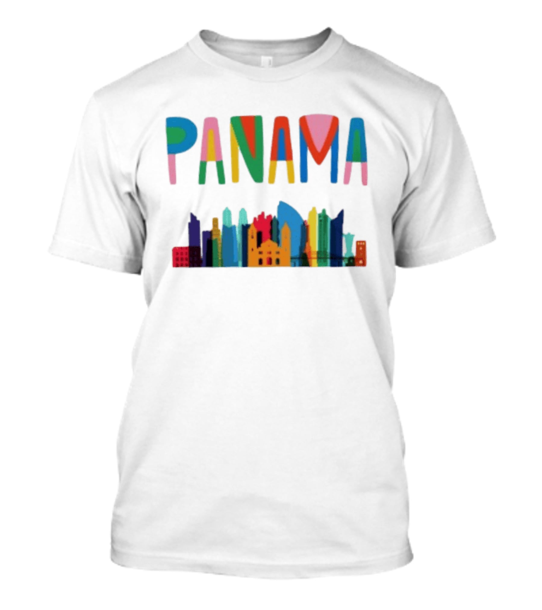 Panama Colorful Cityscape Skyline T-Shirt
