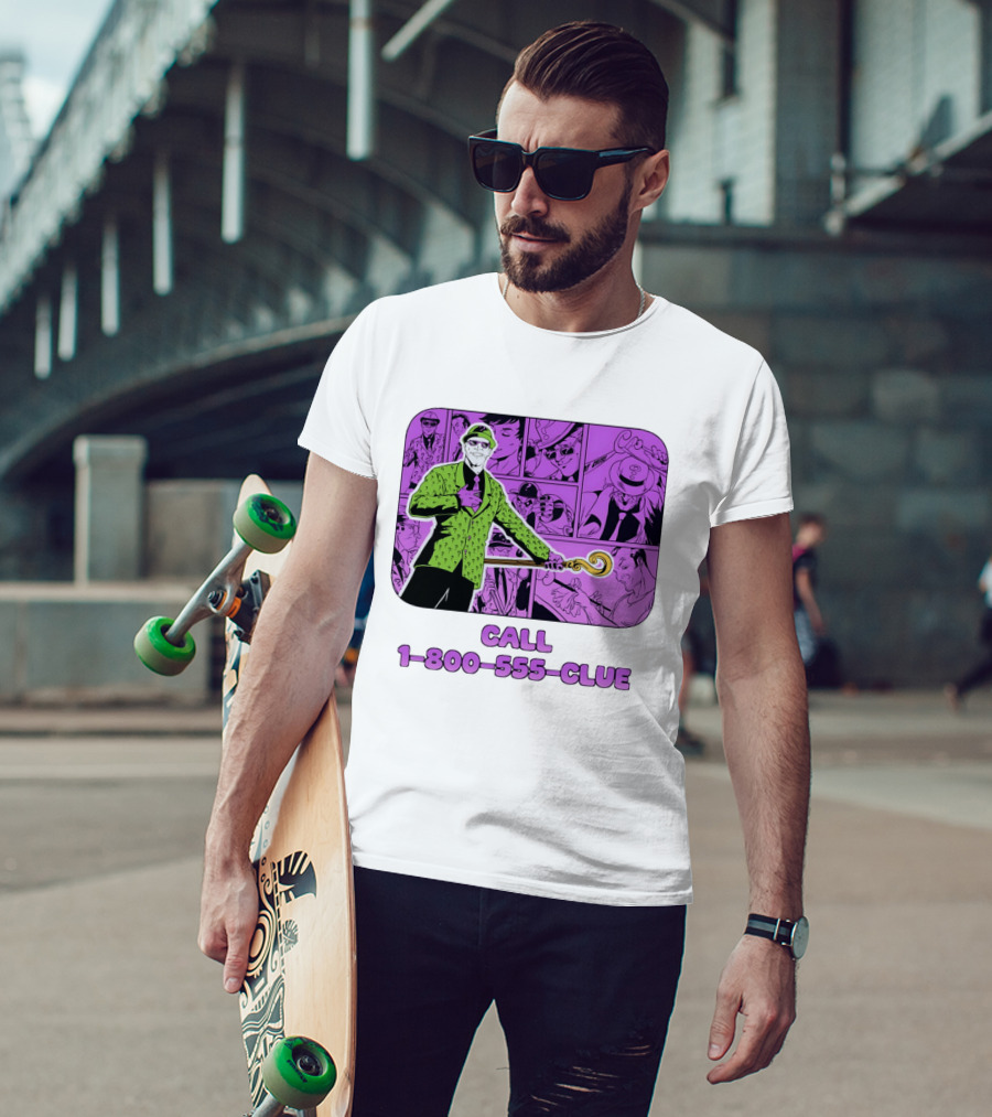 The Riddler Call 1 800 555 CLUE DC Comics Batman T-Shirt