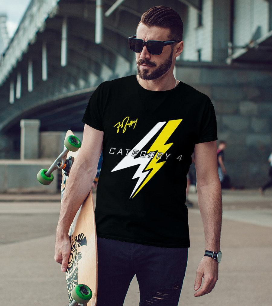LSU Tigers Flau'jae Johnson Category 4 Lightning Bolt Signature T-Shirt