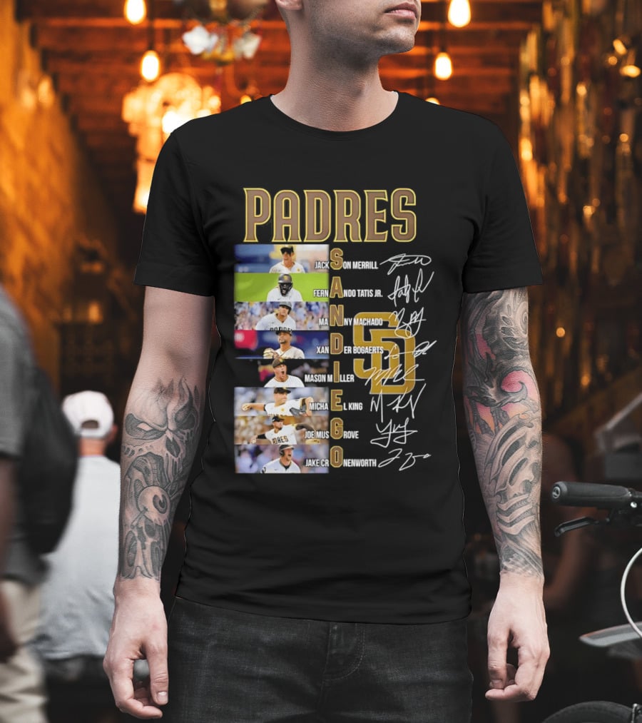 San Diego Padres Fernando Tatis Jr Manny Machado Xander Bogaerts Joe Musgrove Baseball T-Shirt