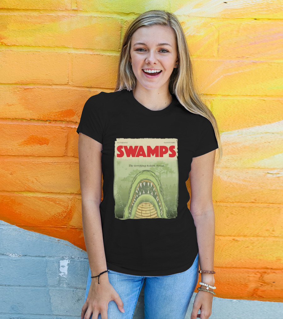 Authentic Outfitters Swamps The Terrifying Hidden Threat T-Shirt