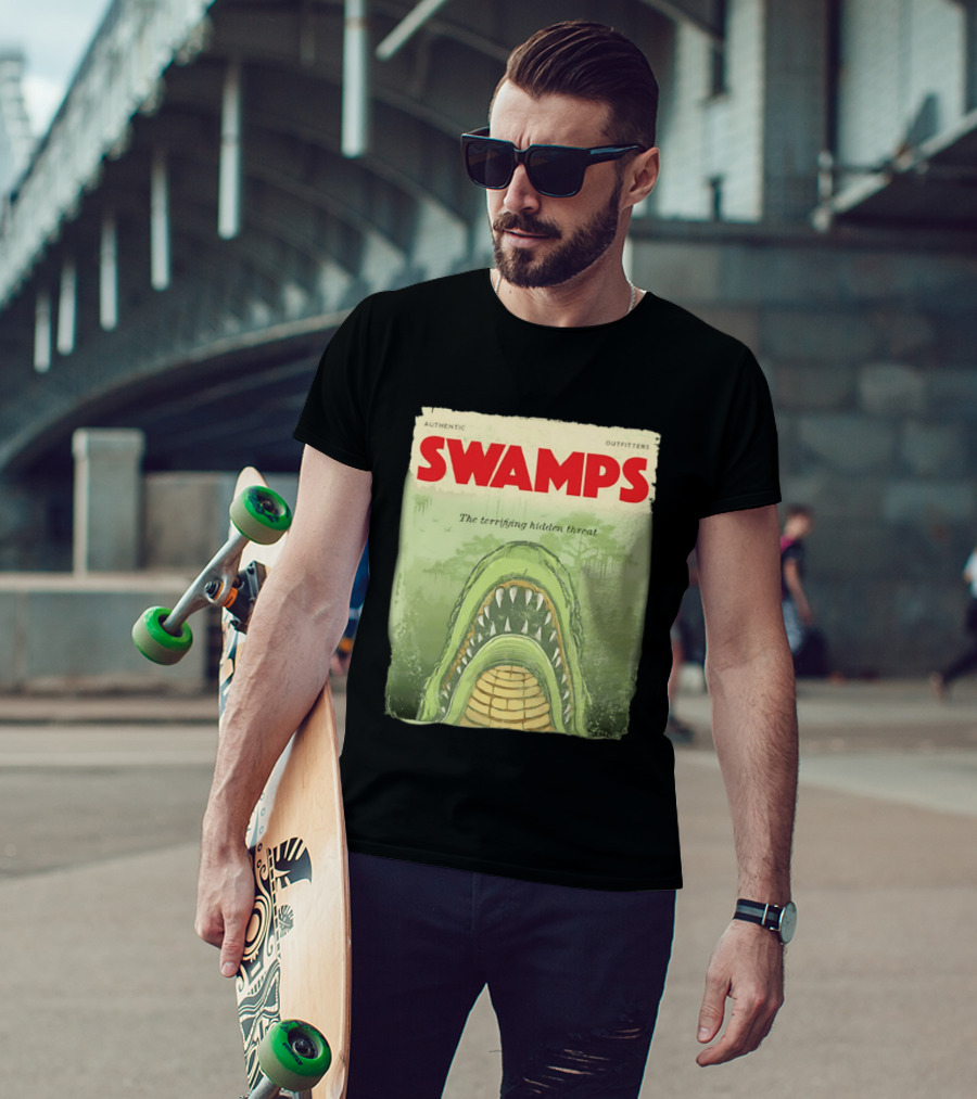 Authentic Outfitters Swamps The Terrifying Hidden Threat T-Shirt
