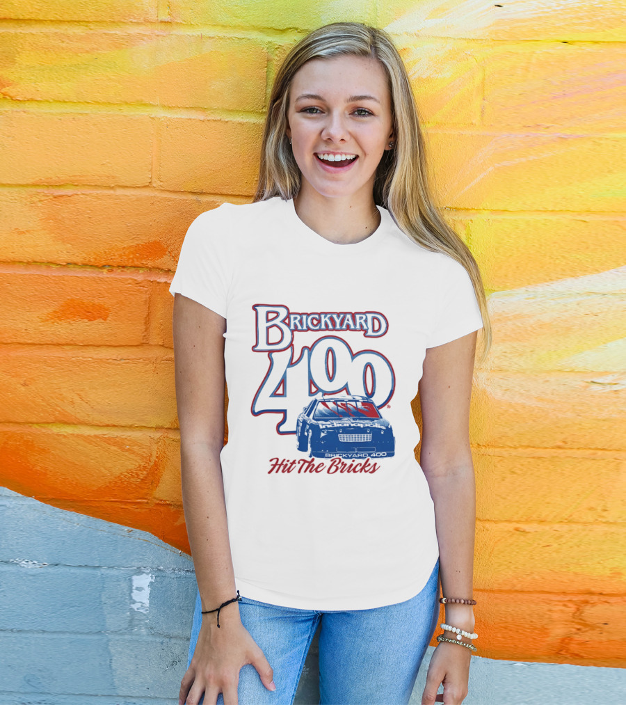 Brickyard 400 Hit The Bricks Indianapolis Motor Speedway Racing Car T-Shirt