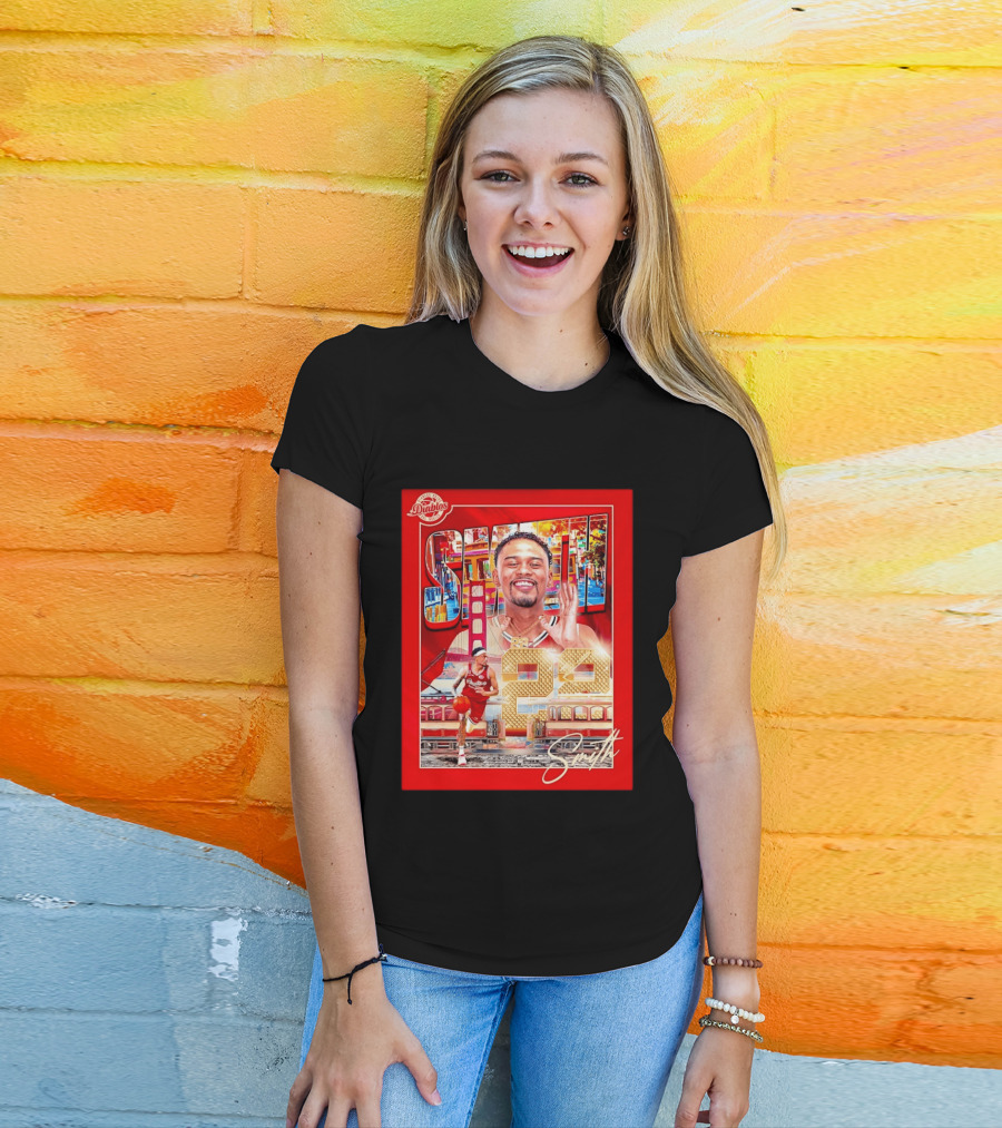 Tyrus Smith Diablos Rojos 24 Basketball San Francisco Bridge T-Shirt
