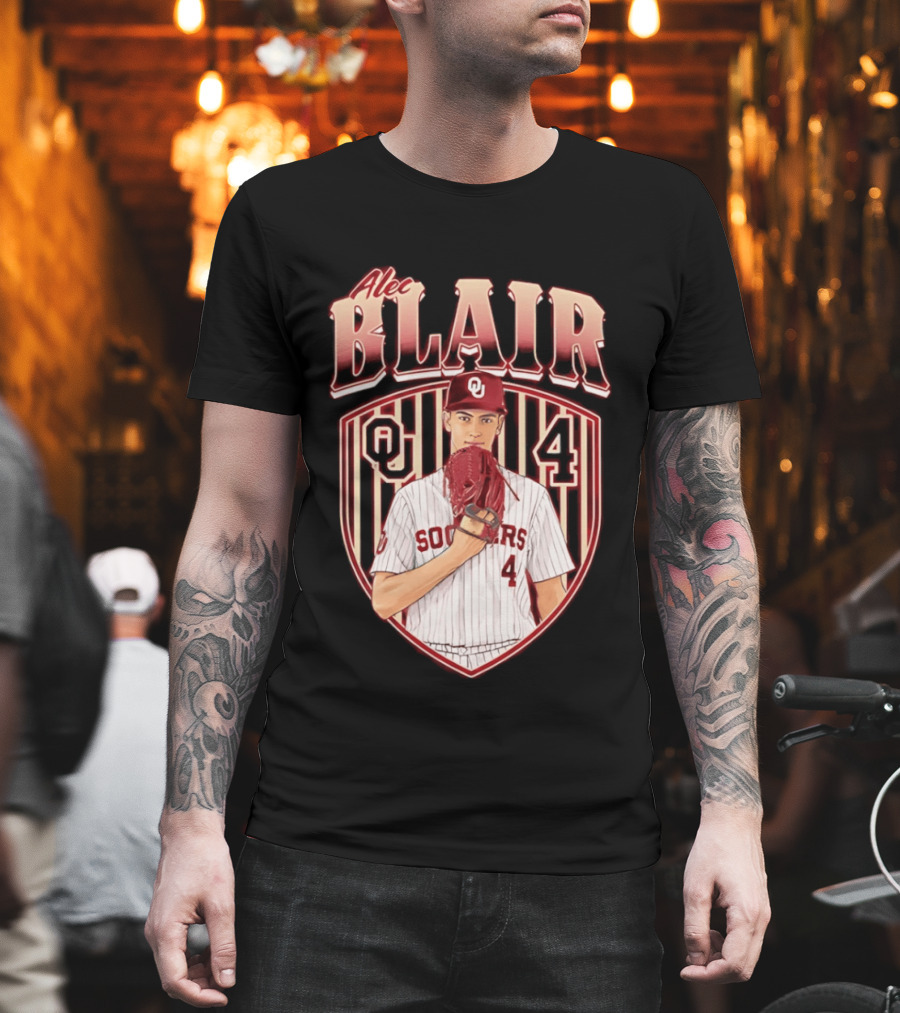 Oklahome Sooners Alec Blair Number 4 Baseball Player T-Shirt
