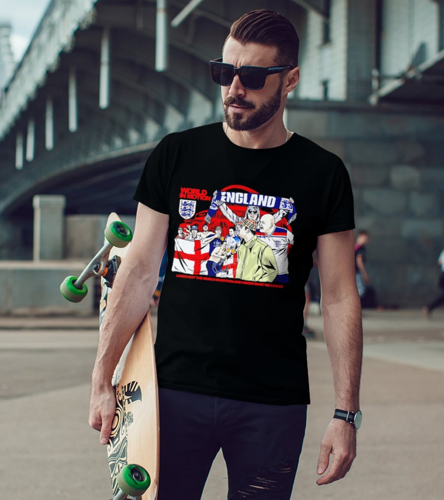 World In Motion England Football Fans Wembley Stadium England Supporters T-Shirt