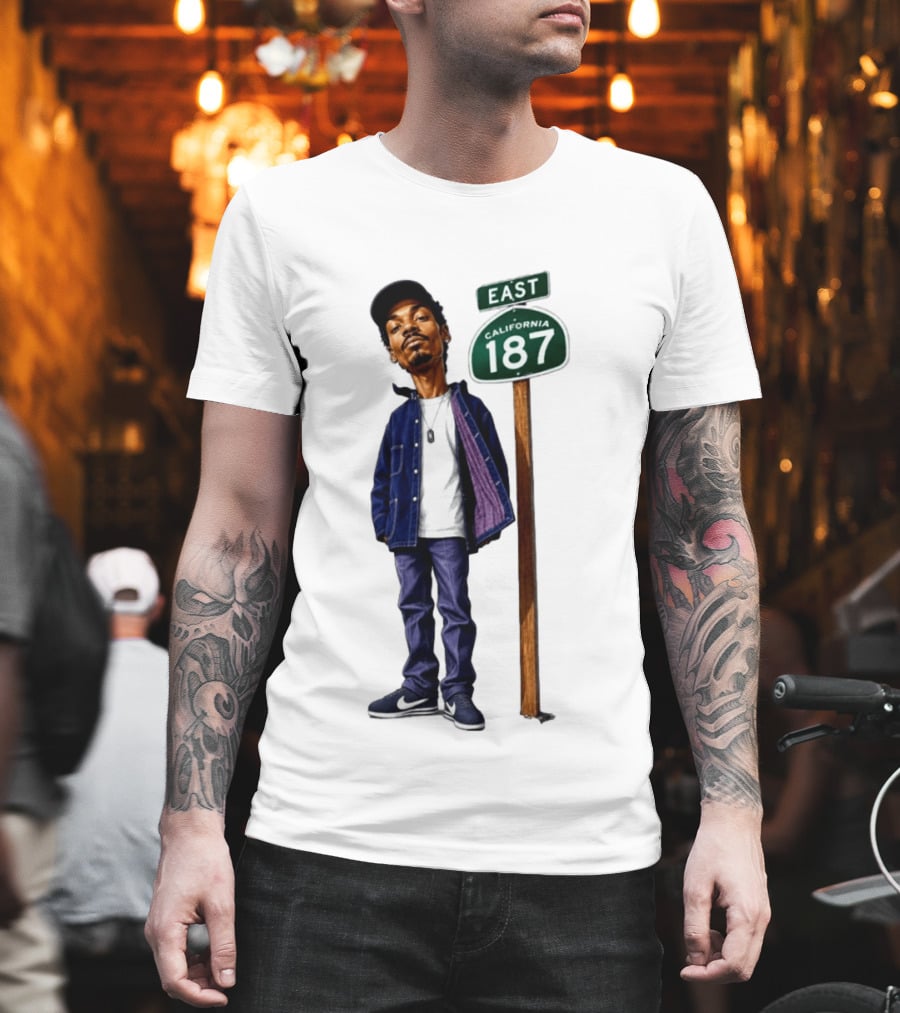 Snoop Dogg California 187 East Sign West Coast Hip Hop T-Shirt