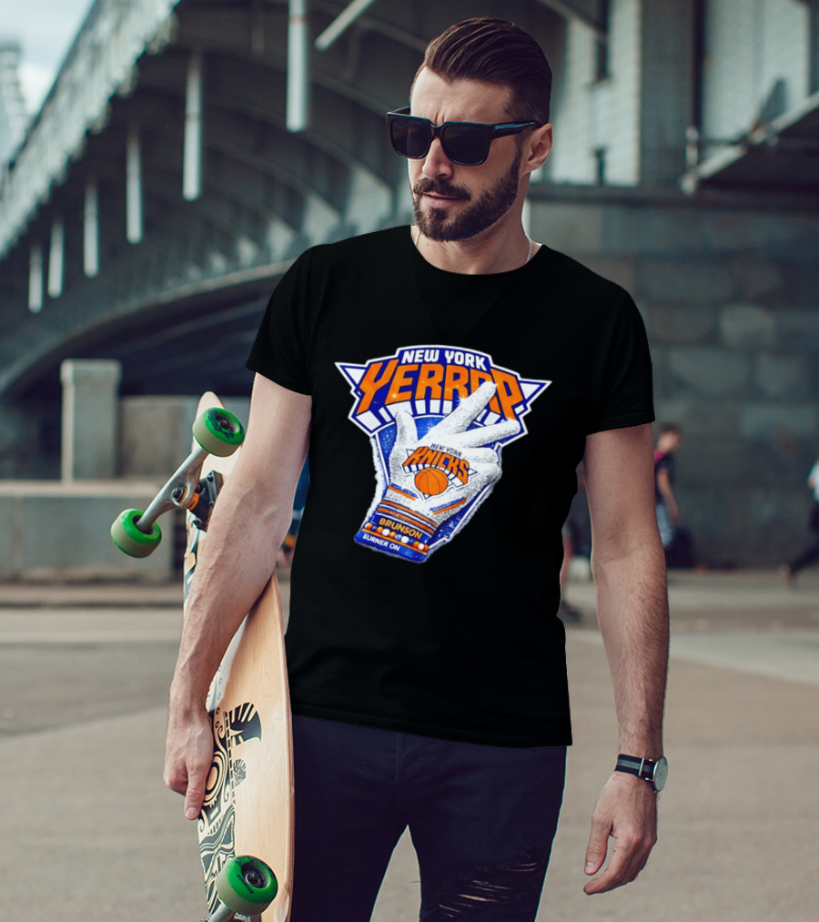 New York Yerrrp Jalen Brunson Knicks Burner On T-Shirt