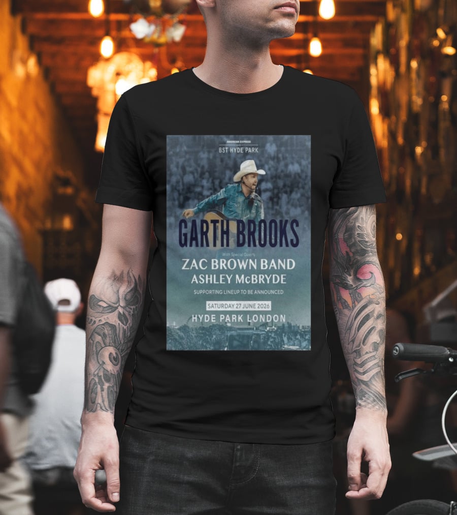 BST Hyde Park Garth Brooks Zac Brown Band Ashley McBryde London June 27 2026 T-Shirt