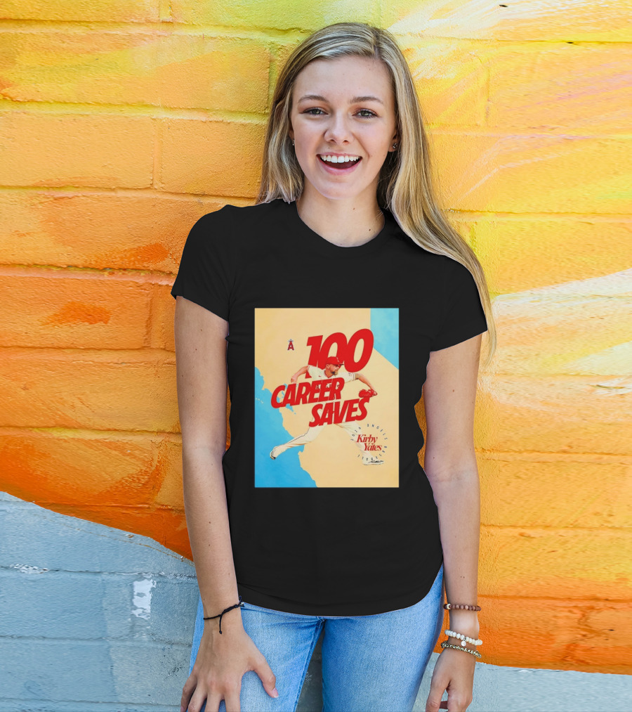 Los Angeles Angels Kirby Yates 100 Career Saves Milestone 2026 T-Shirt